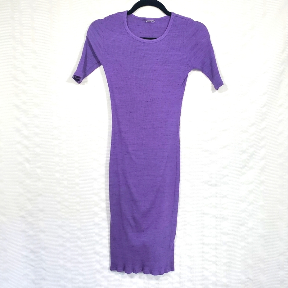 LULAROE JULIA DRESS Ribbed Purple Heather Size XXS